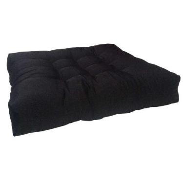 Imagem de Almofada Futon Cadeiras Bancos Áreas 60x60 Cm Preto Cód. 598 - De Cora