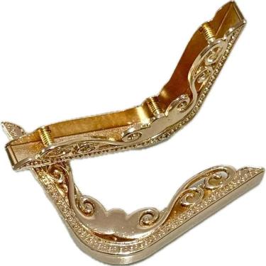 Imagem de 2X Cantoneira De Metal Para Bolsa Kit Com 4 - Dourado