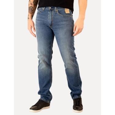 Imagem de Calça Levis Jeans Masculina 505 Regular Stretch 1967 Zip Azul Médio-Masculino