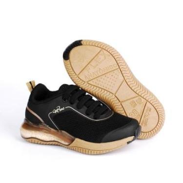 Imagem de Tênis Infantil Menino K360 Alpha Air Preto e Bronze Esportivo Moderno Antiderrapante Amortecimento-Masculino