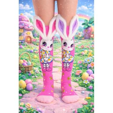 Imagem de Meias 3D Infantil Maluca Divertida Personagens oi - NoBrand, Coelha Ve