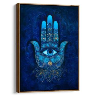 Imagem de Quadro decorativo Mão de Fatima - Mioquadros, 120x80 cm, Tabaco
