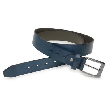 Imagem de Cinto Masculino Azul Scay em Couro 1702 - Madok, 115