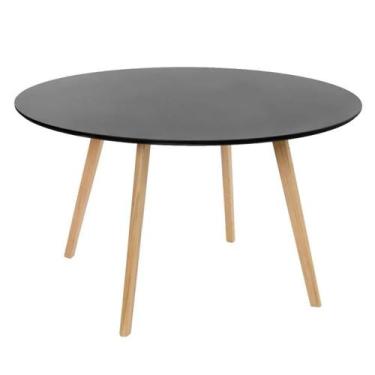 Imagem de Mesa Jantar Leda Wood Metal Redonda 120cm Madeira Mdf - Móveis La Bell