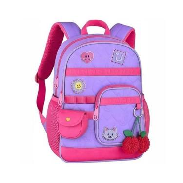 Imagem de Mochila Juju Teofilo Bolsa Escola Infantil Feminina Chaveiro - Clio St