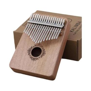 Imagem de Kalimba De Mogno Com 21 Teclas, Piano De Polegar Portátil Para Inician