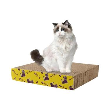 Imagem de Arranhador E Cama Para Gatos De Papelão, Tamanhos Grande, Médio E Pequ