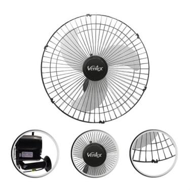 Imagem de Ventilador Parede 210W Ventex 60cm Preto Oscilante Turbo Bivolt Silenc