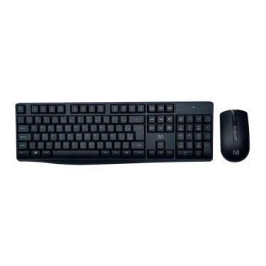 Imagem de Teclado e Mouse Sem Fio Multilaser CS100 TC270 Preto  1600 DPI, Slim, 