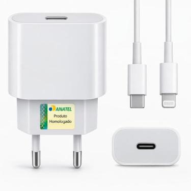 Imagem de Carregador Turbo 20W + Cabo Lightning para USB-C Compatível Iphone 11 