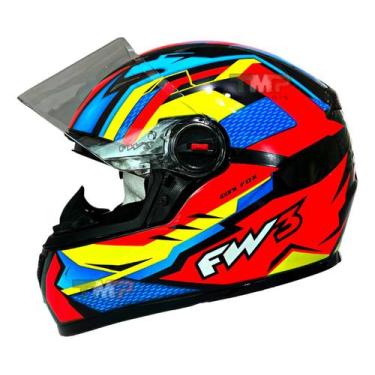 Imagem de Capacete Moto Fechado FW3 Modelo GTX Fox Com Óculos Interno, Laranja/A