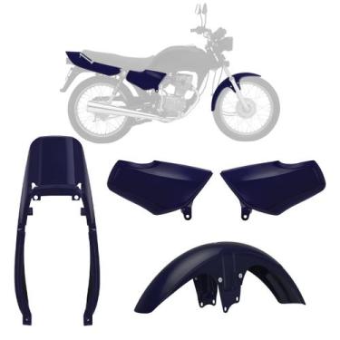 Imagem de Kit Carenagem 3 Peças Moto Honda Titan Ano 1995 1996 1997 1998 1999 - 