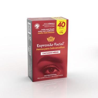 Imagem de Henna Para Sobrancelha Castanho Médio Expressão Facial 2,5g
