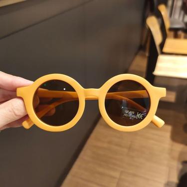 Imagem de Óculos de Sol Infantil OEM Redondos Modernos em Armação PC e Lente AC Proteção UV400 sk...