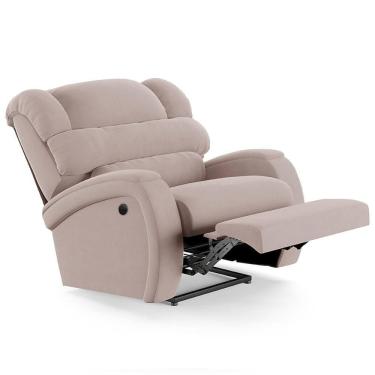 Imagem de Poltrona Do Papai Reclinável Kalie Power Elétrica Fh9 Veludo Rosê - Mpozenato
