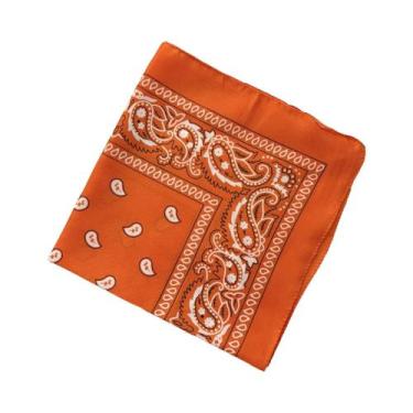 Imagem de Bandana Unissex Estampada Paisley Para Cabelo, Lenço Quadrado Esportiv