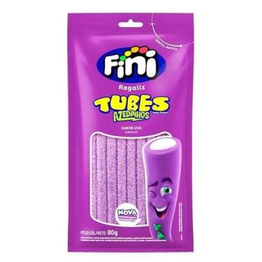 Imagem de Fini Regaliz Tubes Azedinhos Sabor Uva 80g