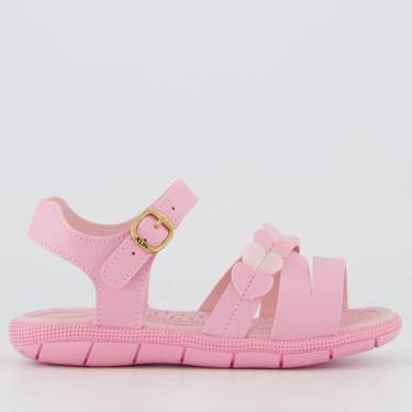 Imagem de Sandália Klin Tic Tac Casual Infantil Rosa, 27