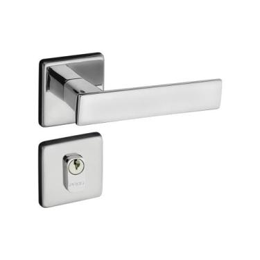 Imagem de Fechadura pado residence roseta quadrada externa - cromo acetinado
