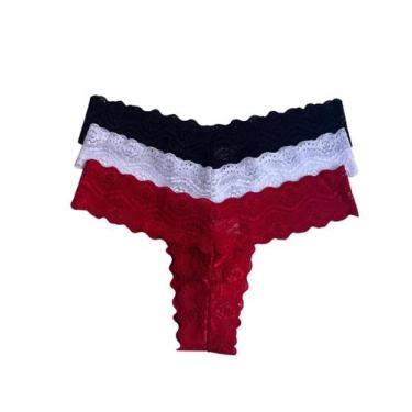 Imagem de Kit de calcinha renda sexy confortavel  - Dani Lingerie, G, Cores sort