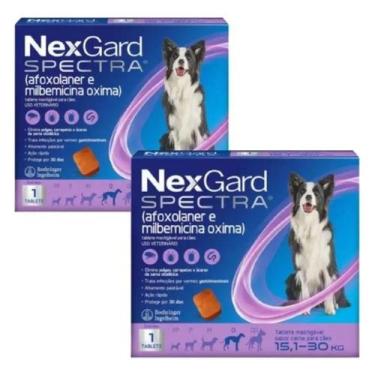 Imagem de Kit 2 Nexgard Spectra Antipulgas Para Cães De 15,1 A 30Kg - Merial