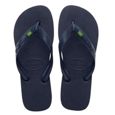 Imagem de Chinelo Havaianas Brasil Logo, Azulmarinho, 39/40