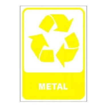 Imagem de KIT 12 Placa Sinalização Lixo Metal 15x20 - Pacific