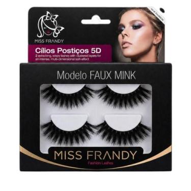 Imagem de Cílios Postiços 5d Miss Frandy Faux Mink 2 Pares C19-1281