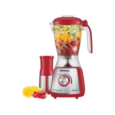 Imagem de Liquidificador mondial 900w 10 velocidades vermelho 220v, Vermelho, 22
