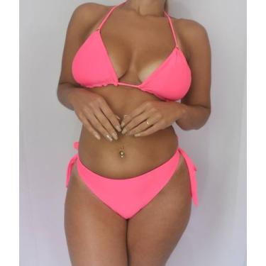 Imagem de Biquíni cortininha - Lado Praia, Rosa neon, 42
