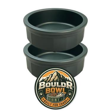 Imagem de Comedouro Pet Crock Healthy Surplus Kit com 2 Unidades, Médio, 470 ml