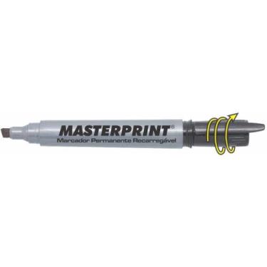 Imagem de Pincel Marcador Permanente MP 616 Preto Recarregavel CX.C/12 - Masterp