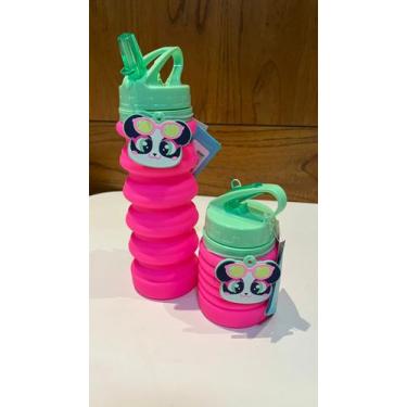 Imagem de Garrafa Infantil Puket Retrátil Panda Miami Pink