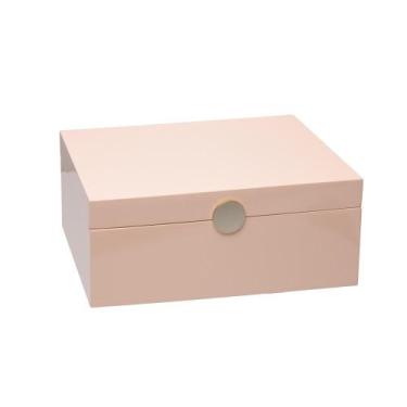 Imagem de Caixa Decorativa Vértil 21cm x 13cm x 8,5cm Bege MDF Wolff