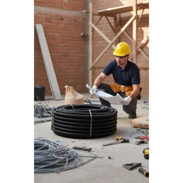 Imagem de 2x Conduíte Flexível 19mm Preto 50m Alta Temperatura - Congratulations