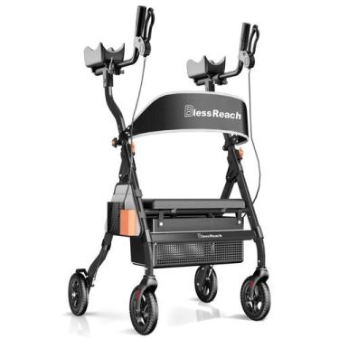Imagem de Andador Rollator BlessReach Capacidade de 204 kg Rodas de 20 cm Assent