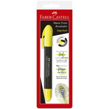 Imagem de Caneta Marca Texto Gel, Faber-Castell, SuperSoft, SM/1557, Amarelo, 1 Unidade