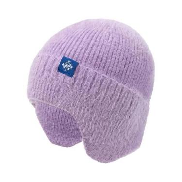Imagem de Gorro Feminino De Inverno Com Abas Para as Orelhas Em Pelúcia Sintétic