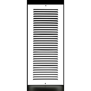Imagem de Grade de ar de retorno de 15,2 cm x 91,4 cm - parede lateral e teto - difusor de tampa de duto de ventilação HVAC - [branco] [Dimensões externas: 7,75 W x 96 cm altura]