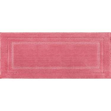 Imagem de Tapete de área para quarto, macio, lavável, antiderrapante, para sala de estudo, varanda, quarto das crianças, cozinha, banheiro, padrão de moldura, rosa, 4060 cm