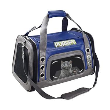 Imagem de Bolsa De Transporte Pet Luxo Cães Gatos Passeios Viagens Cor:Azul