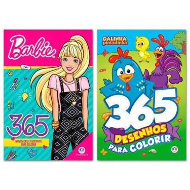 Imagem de Kit 365 Atividades Desenhos Para Colorir - Barbie + Galinha Pintadinha