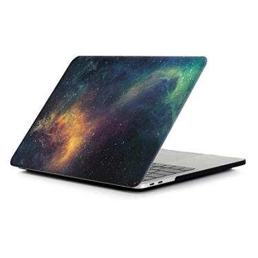 Imagem de Capa ultra fina com estampa de céu estrelado verde para laptop capa protetora PC para MacBook Pro 15,4 polegadas A1990 (2018) capa traseira do telefone
