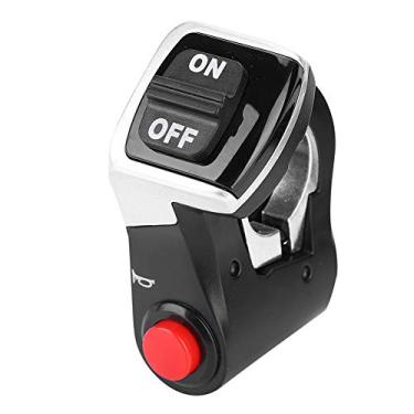 Imagem de ASHATA Interruptor de buzina de luz E, interruptor de botão de buzina de faróis para scooter elétrica Mountain E