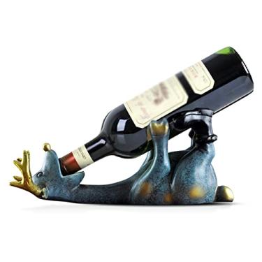 Imagem de Suporte de garrafa de vinho, suportes de vinho, suportes de armazenamento de vinho, suportes de garrafa de vinho, para decoração de casa, bar, adega, porão, empilhável (cor: A)