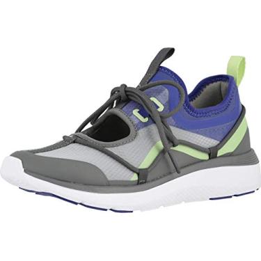 Imagem de Tênis de lazer feminino Vionic Delmar Giselle com cadarço - Sapatos de caminhada femininos com suporte de arco ortopédico oculto, Cinza, 6