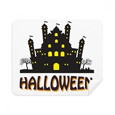 Imagem de Pano de limpeza de tela de Halloween The Brightly Lit Castle 2 peças de tecido de camurça