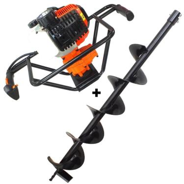 Imagem de Perfurador de Solo Profissional Vulcan VPS520 2t 52cc 2,5hp Broca 80x12cm com Pino Trav...