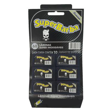 Imagem de Lâmina Super Barba Black Com 60 Lâminas De Barbear
