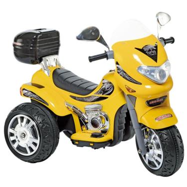 Imagem de Moto Elétrica Sprint Turbo Amarelo Brinquedo Infantil 12V